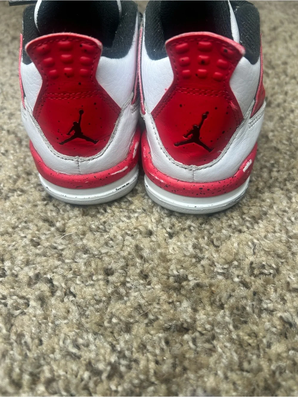 four pairs of shoes that need to be repair look at pictures